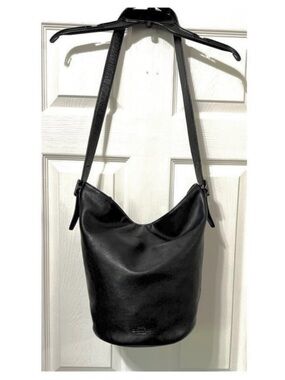 Coach Bleeker Duffle Bucket Bag Black Leather Crossbody Bag Handbag 32282